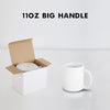 Sublimation Mugs 11oz with Gift Boxes Blank Plain White Coated Cups Large Handle