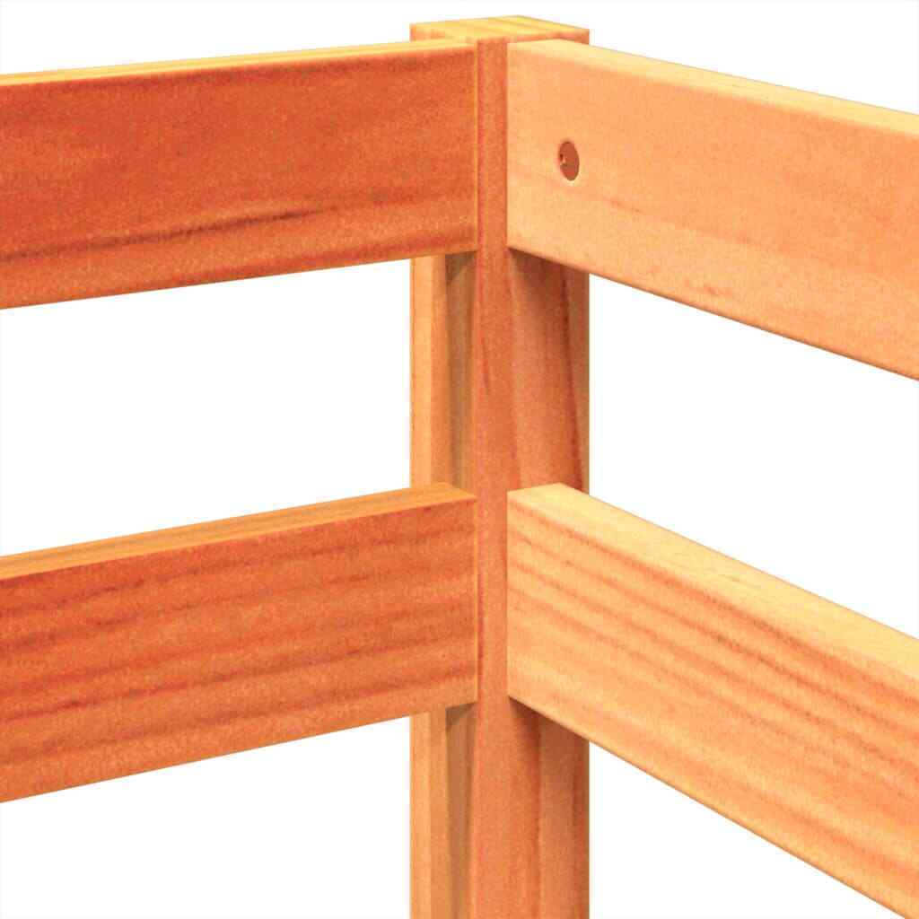 ' Loft Bed with Tower White&Black 90x200 Solid Wood Pine T8E2