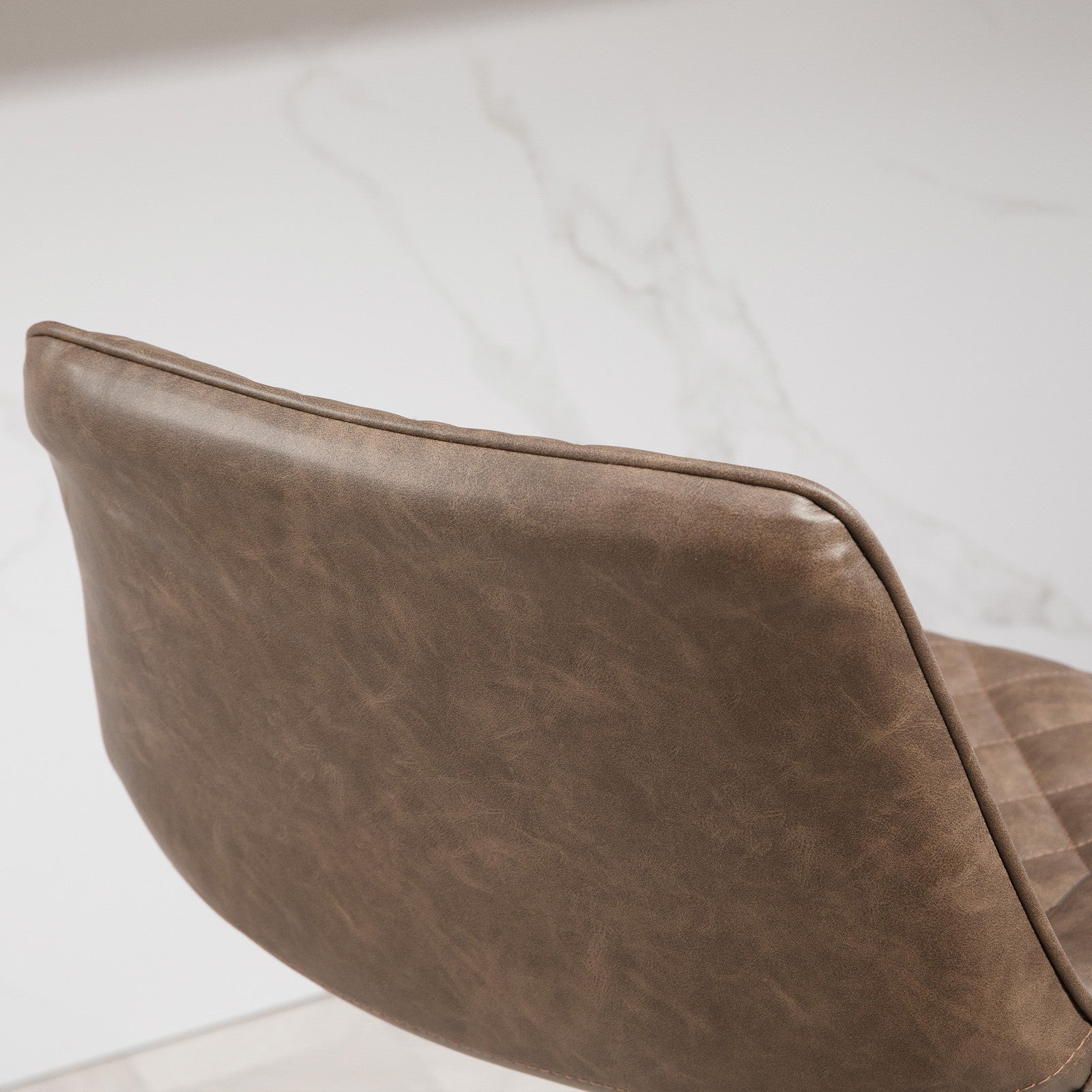 Bar Stools Set of 2, Adjustable Bar Chairs Swivel for Kitchen Brown