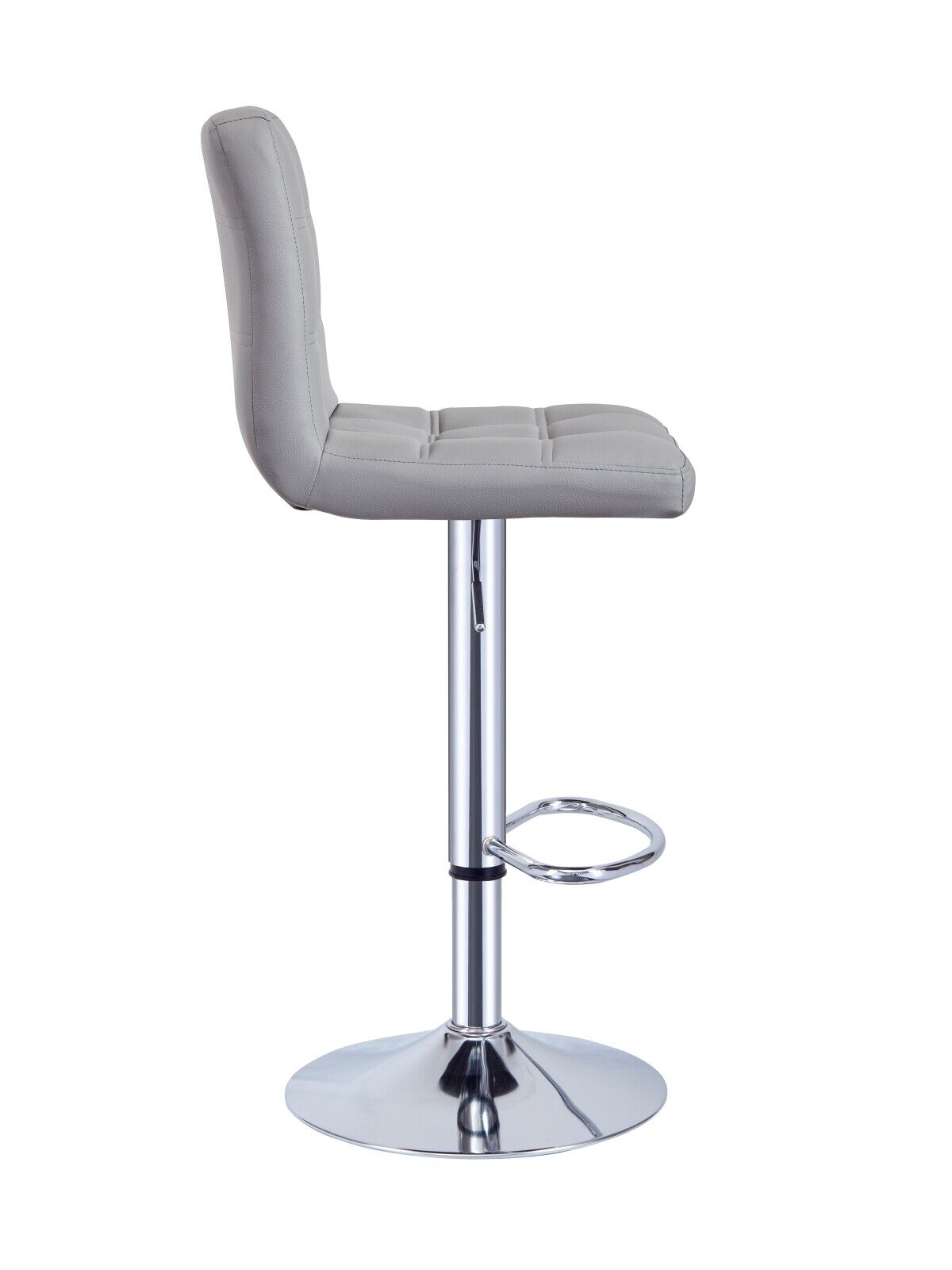 Bar Stools Set of 2 PU Leather Swivel Height Adjustable Bar Chairs With Backrest