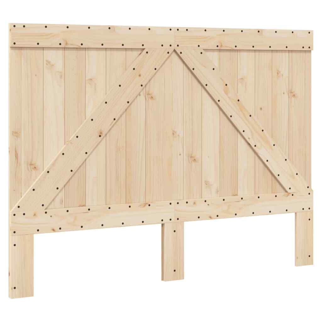 Bed Frame with Headboard 140x200 Solid Wood Pine K3Q9