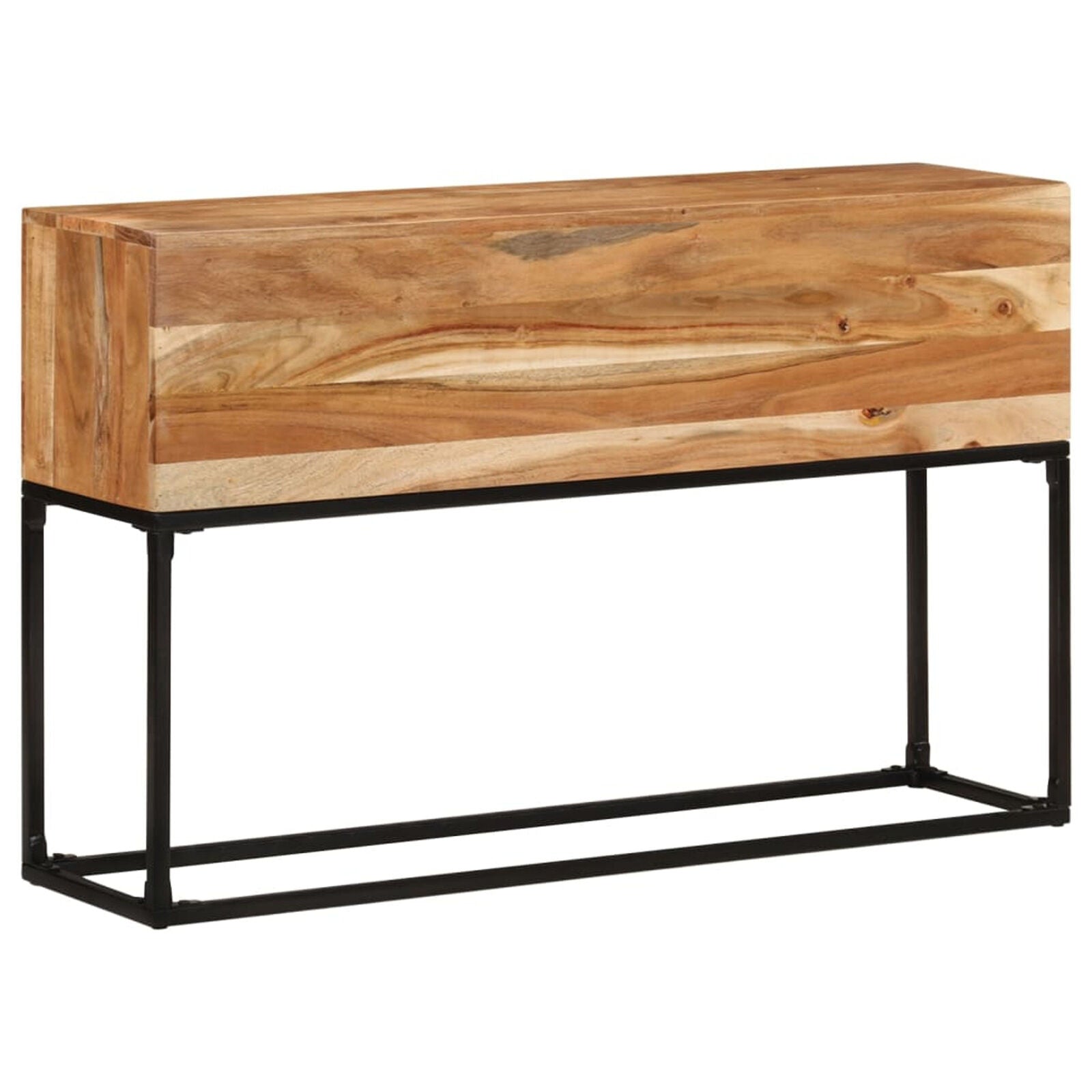 BaraSh Console Table 120x30x75 Solid Acacia Wood,Console Table with B5F2