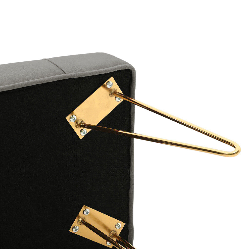 Entryway Bench Modern Ottoman End Of Bed Stool Velvet Upholstered Seat Foot Rest