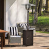 12KW Patio Gas Heater Freestanding Warm Wicker Rattan Courtyard Outdoor Garden