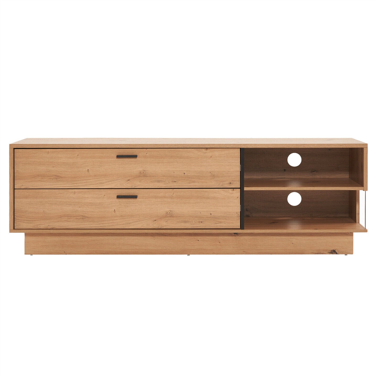 TV Stand Cabinet Entertainment Center Modern TV Unit with Drawer Storage Oak