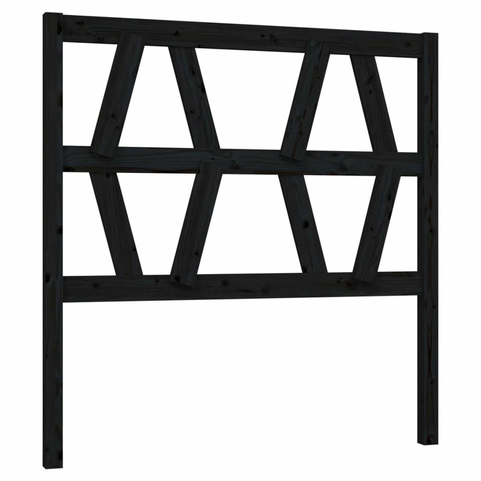 Homgoday Bed Headboard Black 96x4x100 Solid Wood Pine, Bed Backboard, Bed G0S1
