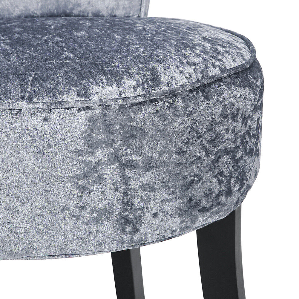 Pouffe Round Makeup Vanity Chair Dressing Table Seat Low Back Stool Piano Bench