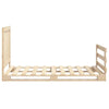 BaraSh Bed Frame with Headboard 100x200 Solid Wood Pine,Platform Bed B0B8