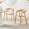 **Seconds** Masa Solid Oak and Veneer Wooden Dining Chairs Set of 2 Scandi Mini