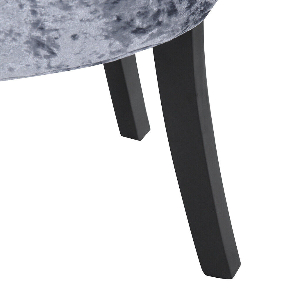 Pouffe Round Makeup Vanity Chair Dressing Table Seat Low Back Stool Piano Bench
