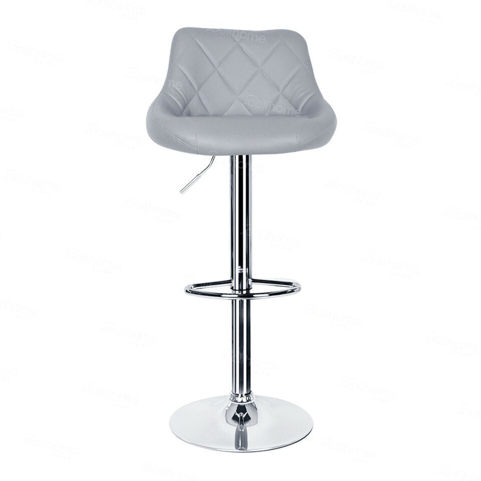 Bar Stools × 2 Padded Seat Faux Leather Swivel Home Kitchen Breakfast Muti Types