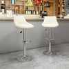 Bar Stools × 2 Padded Seat Faux Leather Swivel Home Kitchen Breakfast Muti Types