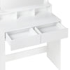 Dressing Table Vanity Makeup Desk with LED Mirror Adjustable Lights 2 Drawers