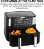 7.6L 1800W Air Fryer Double Digital Display Rapid Healthy Cooker Dual Basket UK