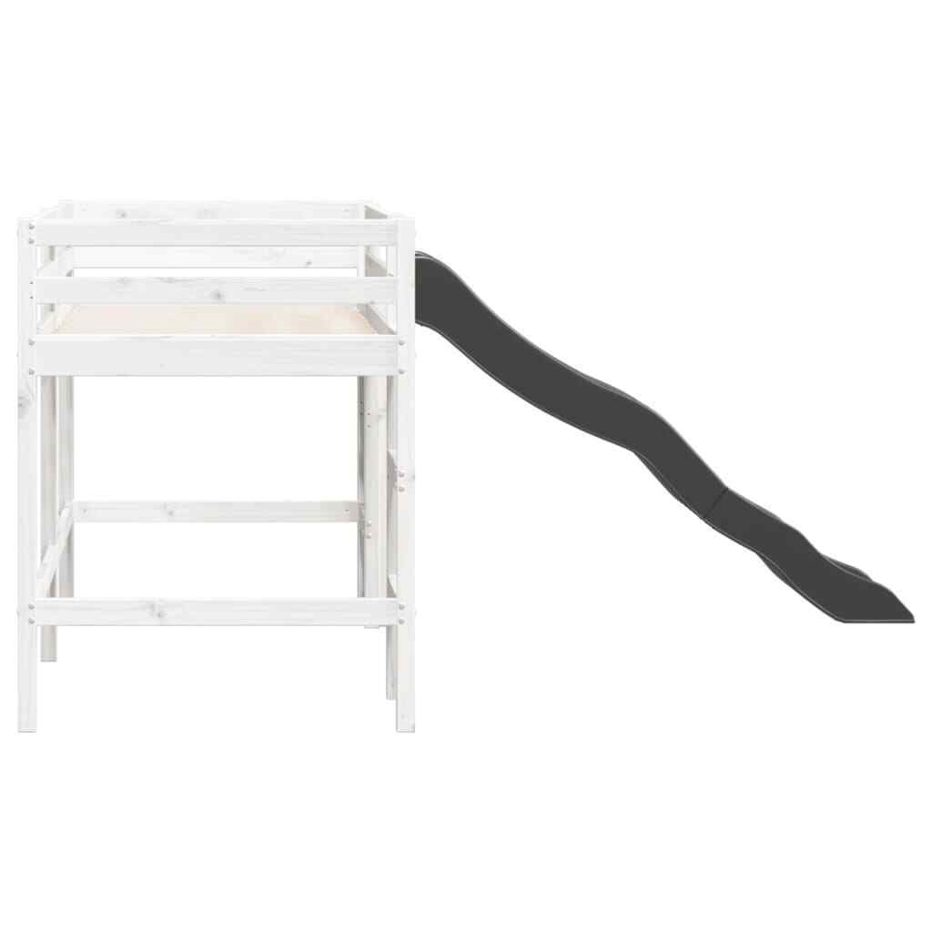 ' Loft Bed without White 90x200 Solid Wood Pine G4F9