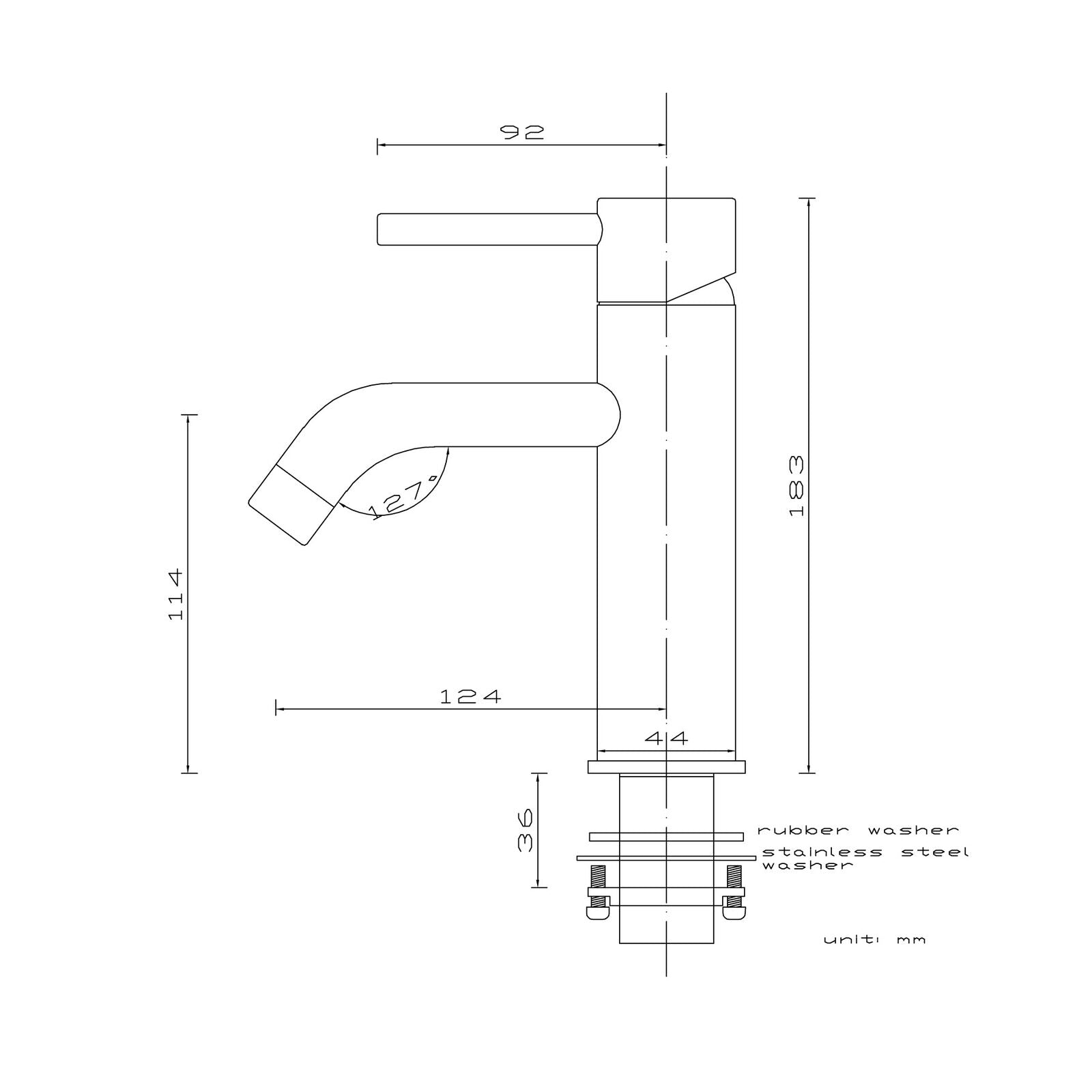 Brass laundry Bathroom Sink Mixer Faucet Basin Taps Single Lever Brushed Gold