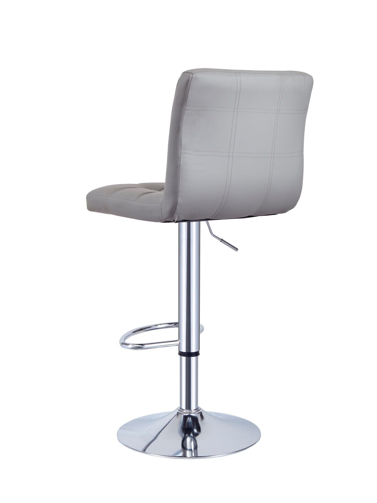 Bar Stools Set of 2 PU Leather Swivel Height Adjustable Bar Chairs With Backrest