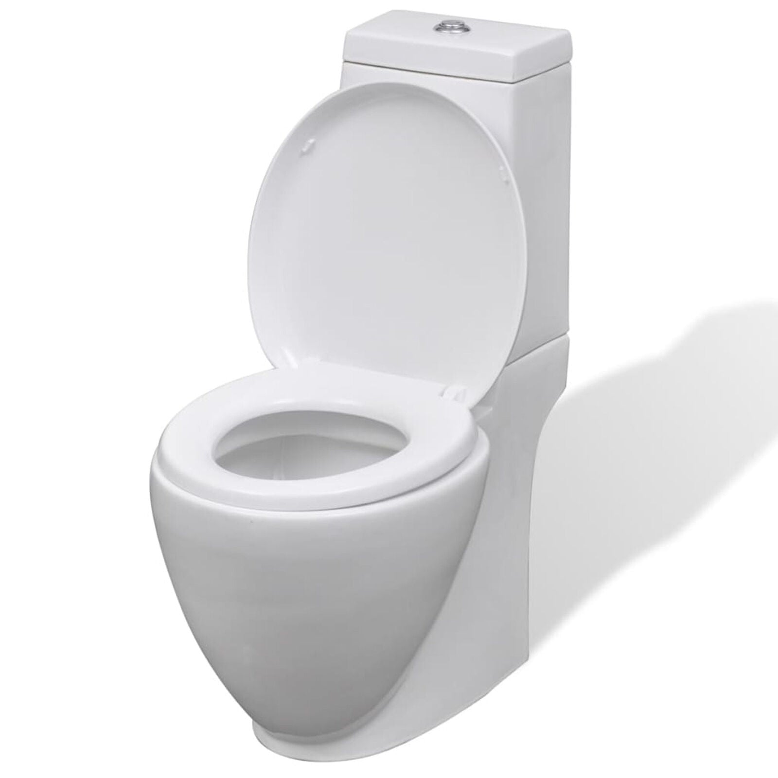BaraSh Close Coupled Bathroom Toilet Modern Ceramic Space Saving Pan Soft A3E3
