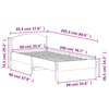 BaraSh Bed Frame with Headboard Wax Brown 90x200 Solid Wood Pine,Double T7F5