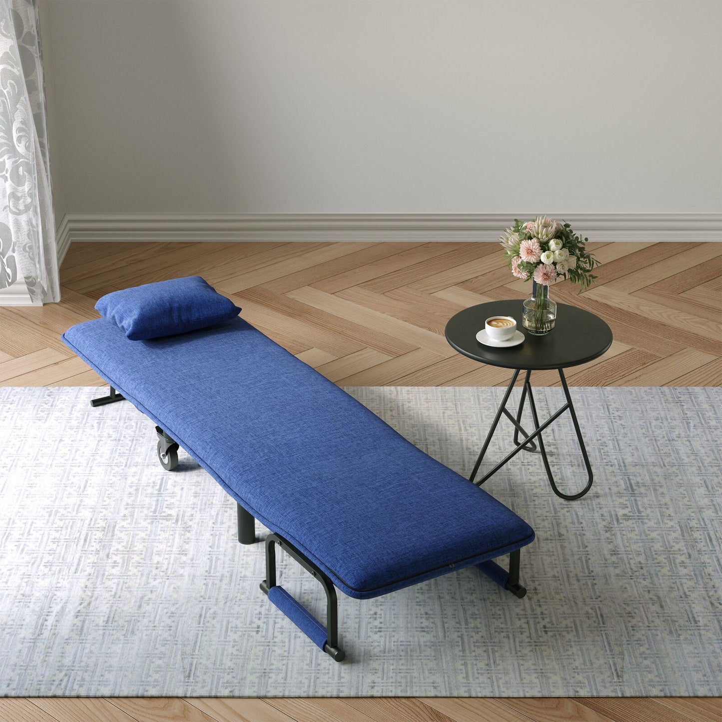 3-in-1 Folding Chair Sofa Bed Single Sleeper Chair Bed Recliner Futon Armchair