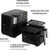 7.6L 1800W Air Fryer Double Digital Display Rapid Healthy Cooker Dual Basket UK