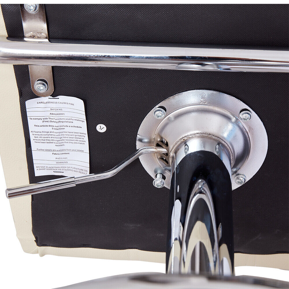 Bar Stools Set of 2 PU Leather Swivel Height Adjustable Bar Chairs With Backrest