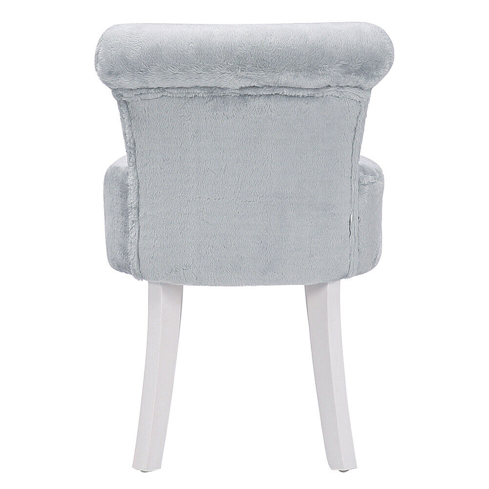 Pouffe Round Makeup Vanity Chair Dressing Table Seat Low Back Stool Piano Bench