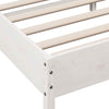 BaraSh Bed Frame with Headboard White 75x190 Small Solid Wood D8Z9
