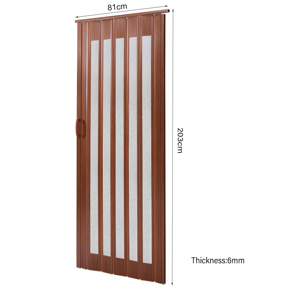 Internal Bi Folding Concertina Accordion Door PVC Sliding Divider Doors Bathroom
