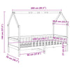 ' House Bed Frame White 80x200 Solid Wood Pine W3R6