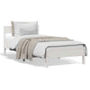 BaraSh Bed Frame with Headboard White 90x200 Solid Wood Pine,Platform Bed P0P2