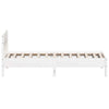 BaraSh Bed Frame with Headboard White 75x190 Small Solid Wood D8Z9