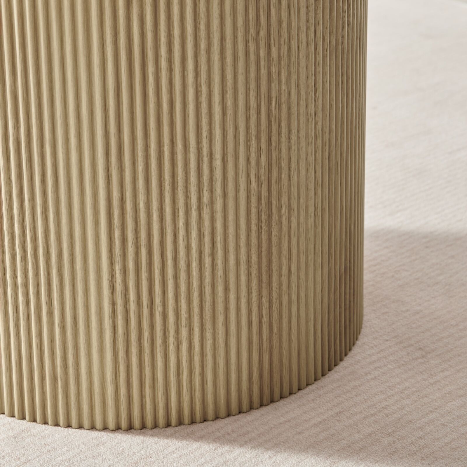 **Seconds** Penrose Oak 120cm Round Wooden Pedestal Dining Table Scandi Japanese