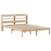 Bed Frame with Headboard 140x200 Solid Wood Pine H6U5
