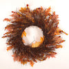 Autumn Fall Door Wreath Autumn Maple Leaf with LED Harvest Front Door Home Decor