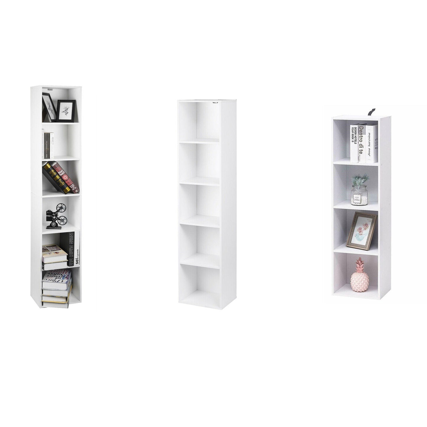 Storage Bookcase Display Shelf Unit Organiser 4/5/6 Cube Bookshelf Home Office