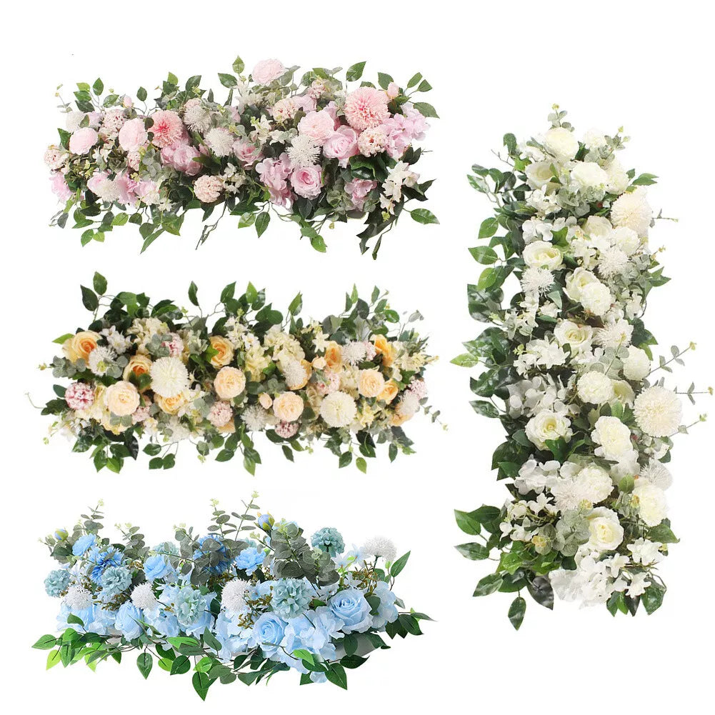 Artificial Wedding Rose Flower Row Top Table Backdrop Arch Arrangement Wall Deco