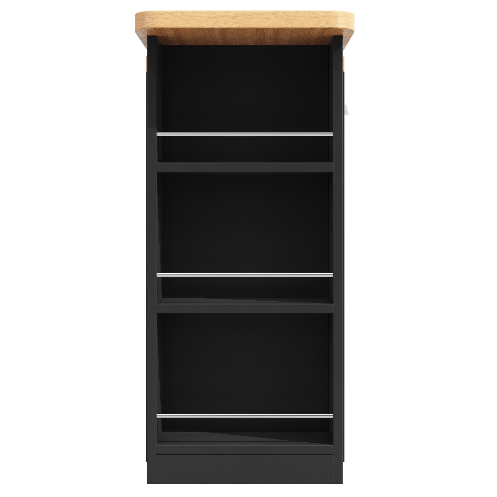 BAR TABLE WITH STORAGE CABINET KITCHEN ISLAND LED SIDEBOARD & 3 TIER SPICE RACK