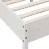 BaraSh Bed Frame with Headboard White 90x200 Solid Wood Pine,Platform Bed P0P2