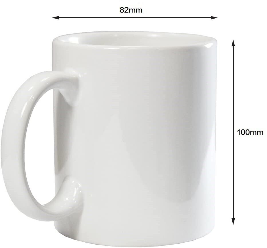 Sublimation Mugs 11oz with Gift Boxes Blank Plain White Coated Cups Large Handle