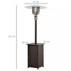 12KW Patio Gas Heater Freestanding Warm Wicker Rattan Courtyard Outdoor Garden