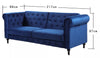 Sofa Bed Velvet Chesterfield 3 Seater Style Green Blue Grey Sofabed Button Back