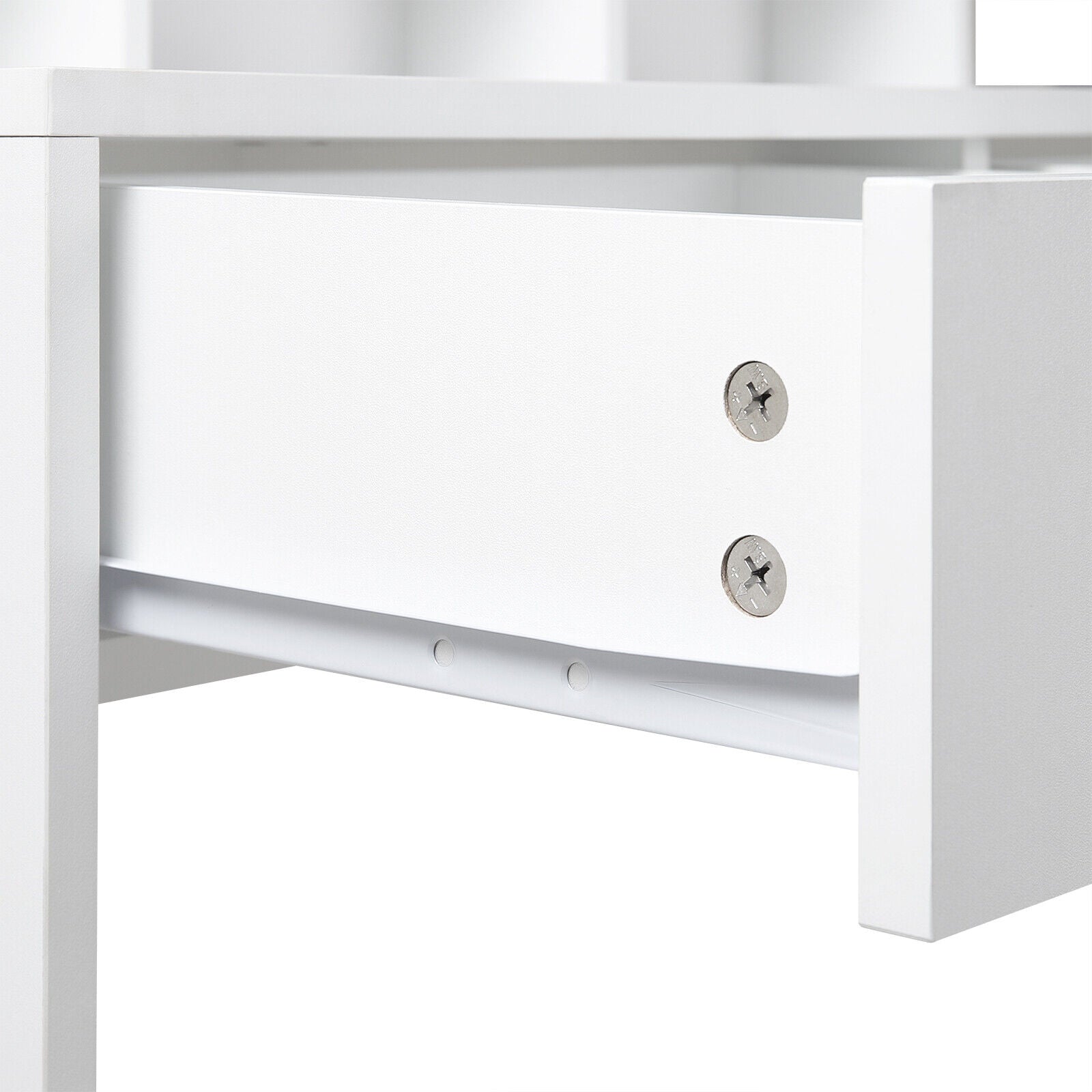 Dressing Table Vanity Makeup Desk with LED Mirror Adjustable Lights 2 Drawers