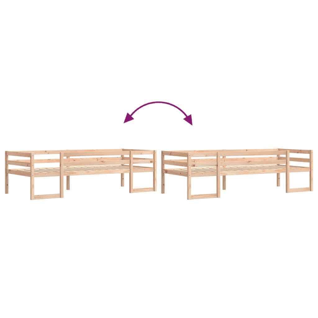' Bed Frame 75x190 Solid Wood Pine N0B6