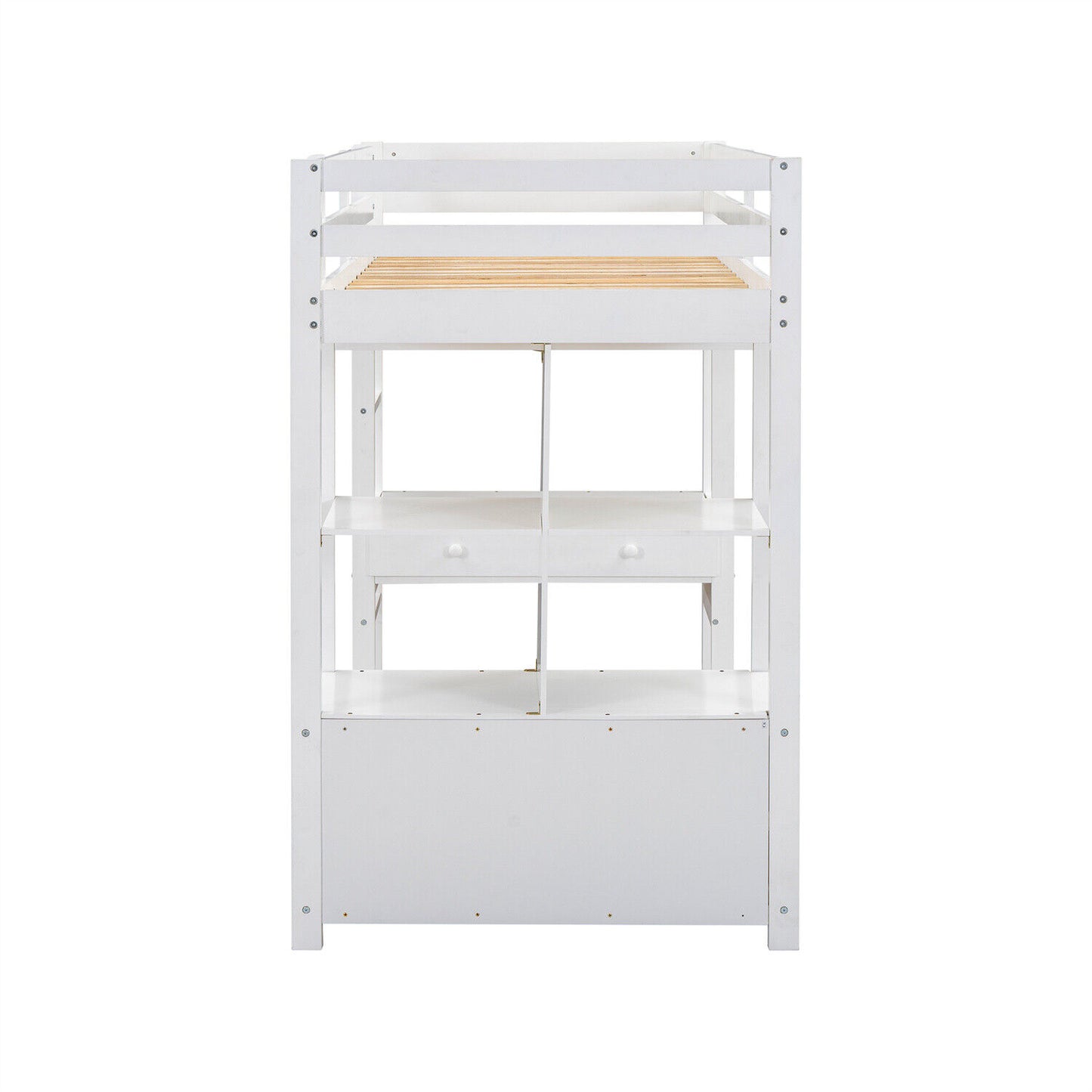 High Sleeper Bunk Bed Loft Bed with Desk & Drawers Storage Compartments for Kids