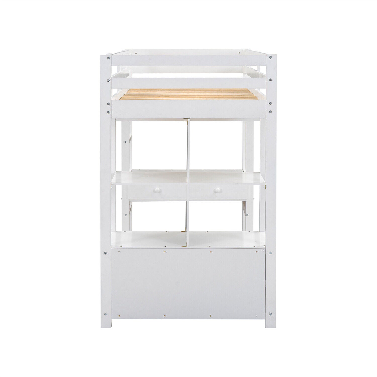 High Sleeper Bunk Bed Loft Bed with Desk & Drawers Storage Compartments for Kids