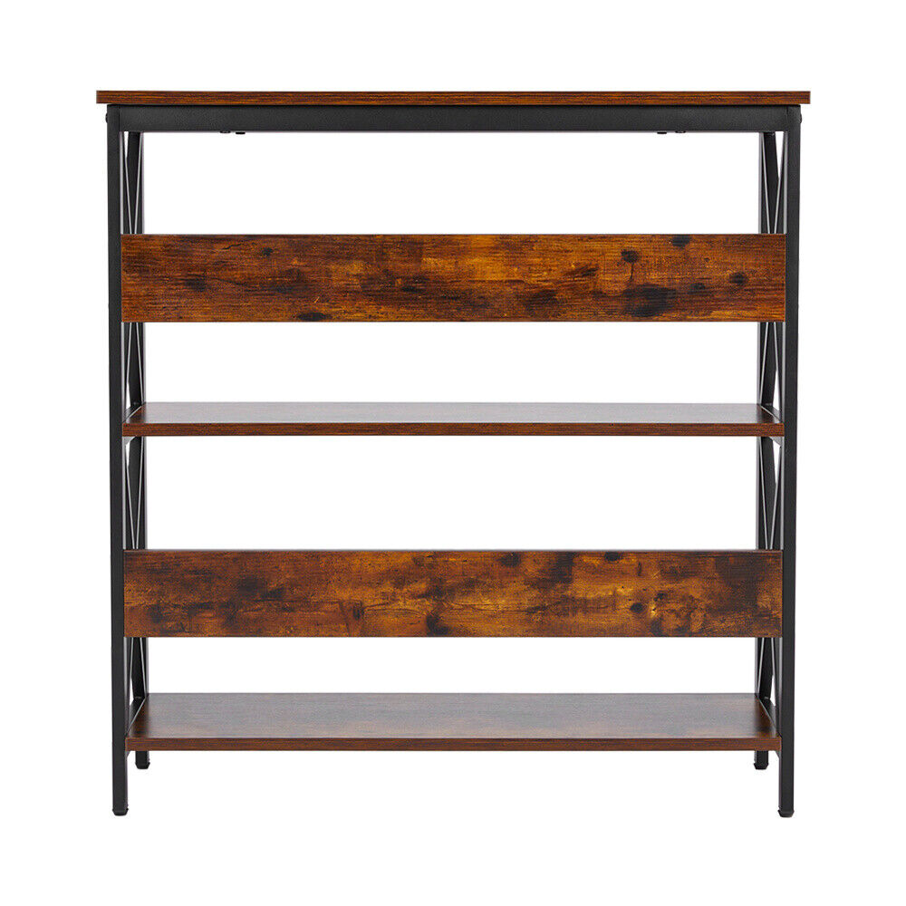 3-Tier Console Table X-Design Hallway Storage Cabinet Sofa Side Table W/ Shelves