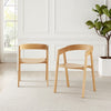 **Seconds** Masa Solid Oak and Veneer Wooden Dining Chairs Set of 2 Scandi Mini