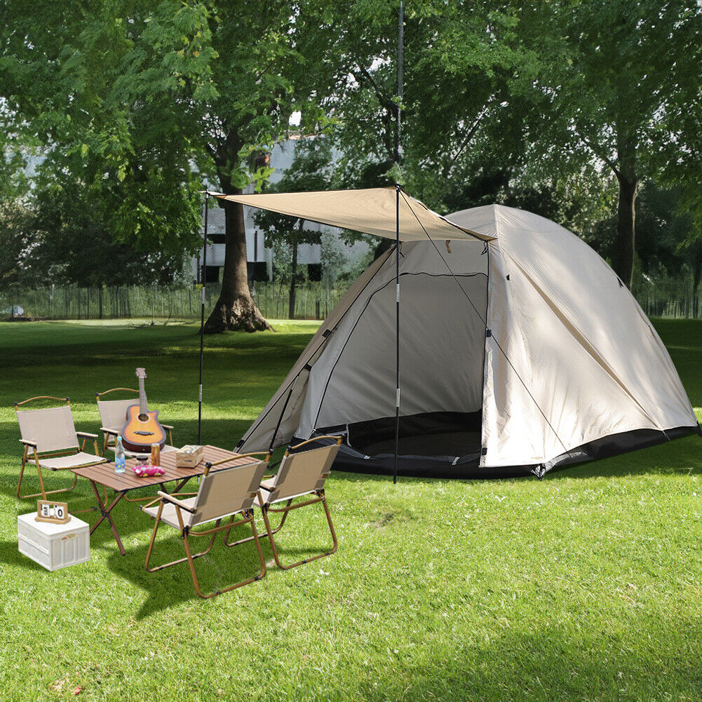 3-5 Person Family Camping Tent Double Layer Instant Cabin Bivvy Picnic Shelter