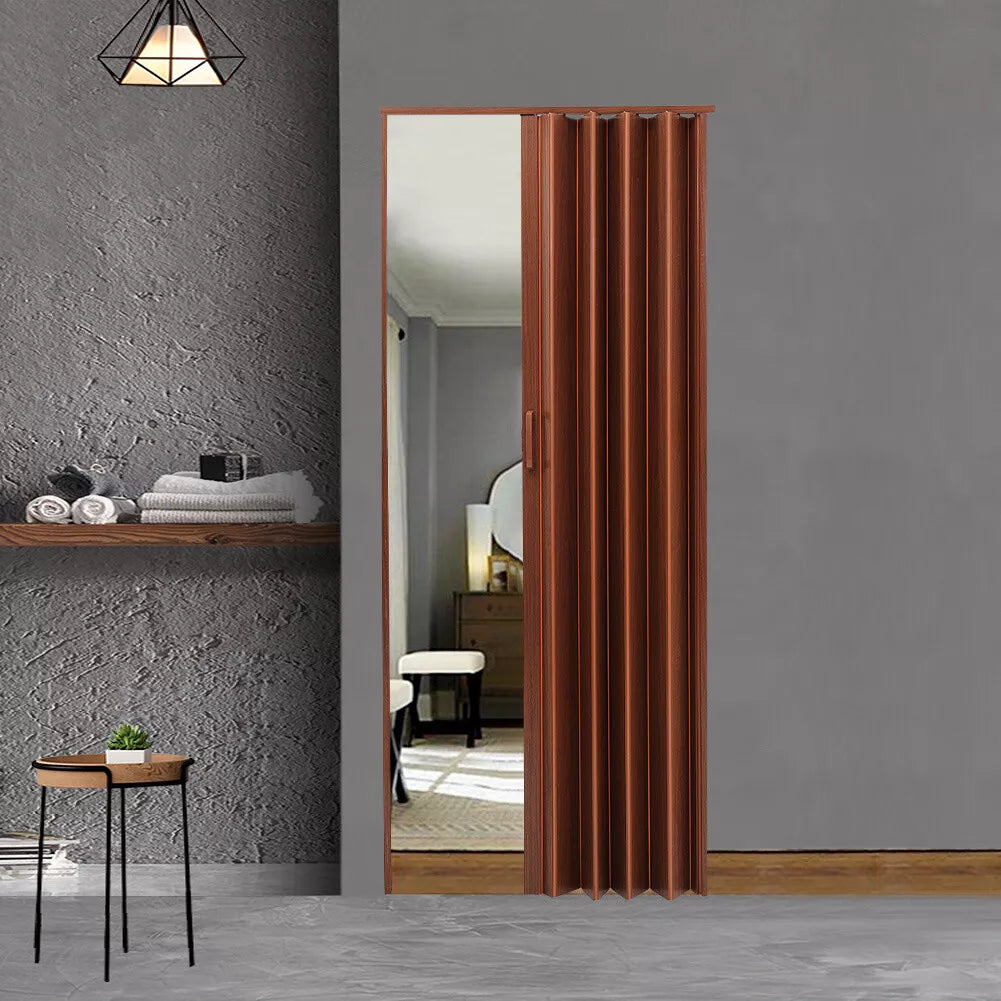 Internal Bi Folding Concertina Accordion Door PVC Sliding Divider Doors Bathroom